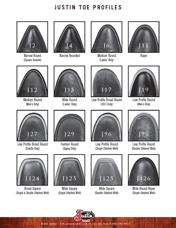 Tony Lama Size Chart