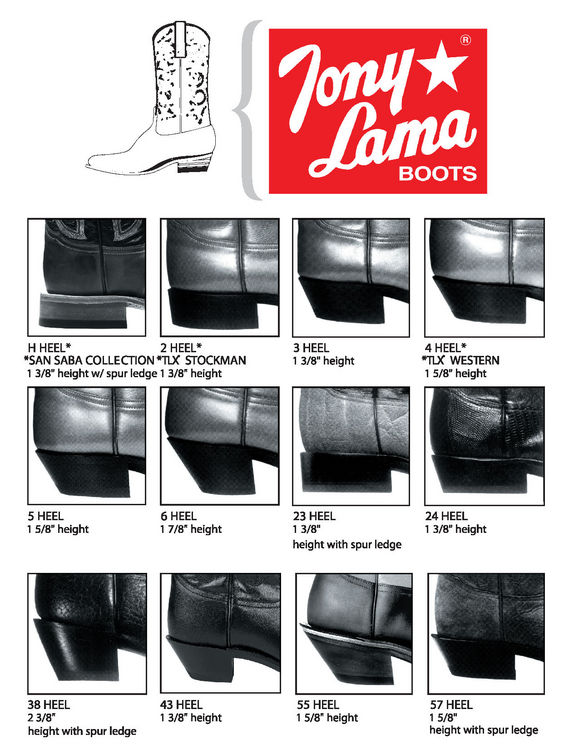 Cowboy Boot Toe Style Chart